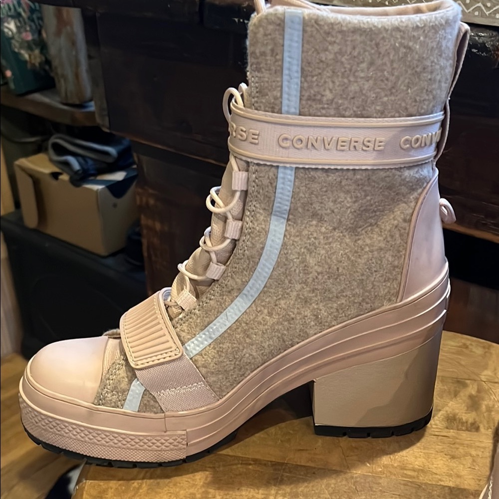 Converse Tan Winter Boots with Platform Sole